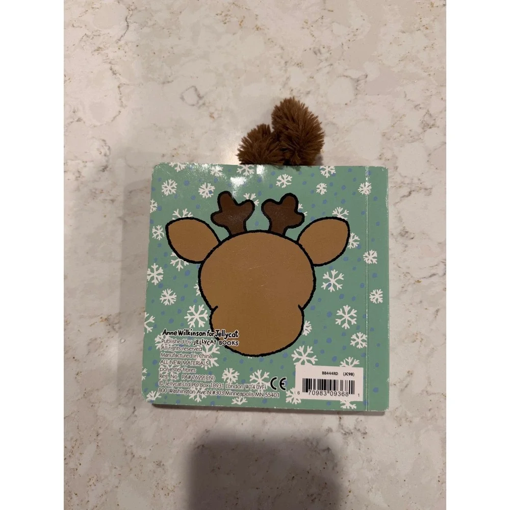 Jellycat If I Were A Reindeer Board Book Touch and Feel BB444RD Anne Wilkinson